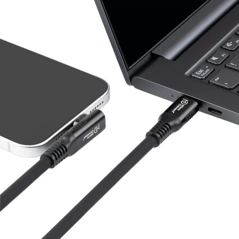 Microconnect MC-LS-USB4CC2.0-A Καλώδιο USB 2 m USB-C μαύρο