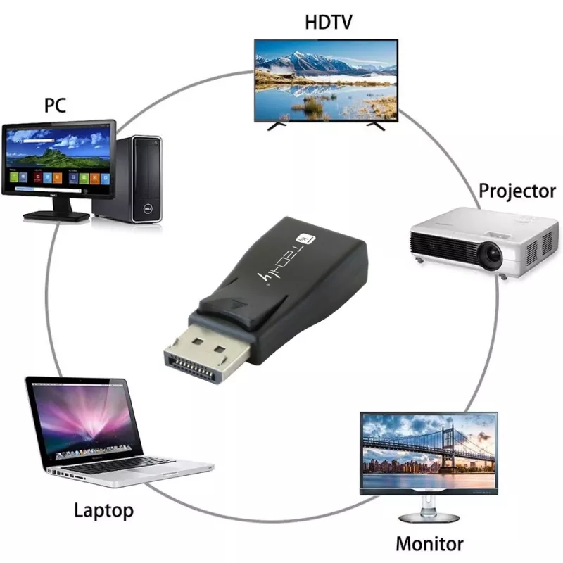 Αντάπτορας καλωδίου DisplayPort VGA Techly IADAP-DSP-230T