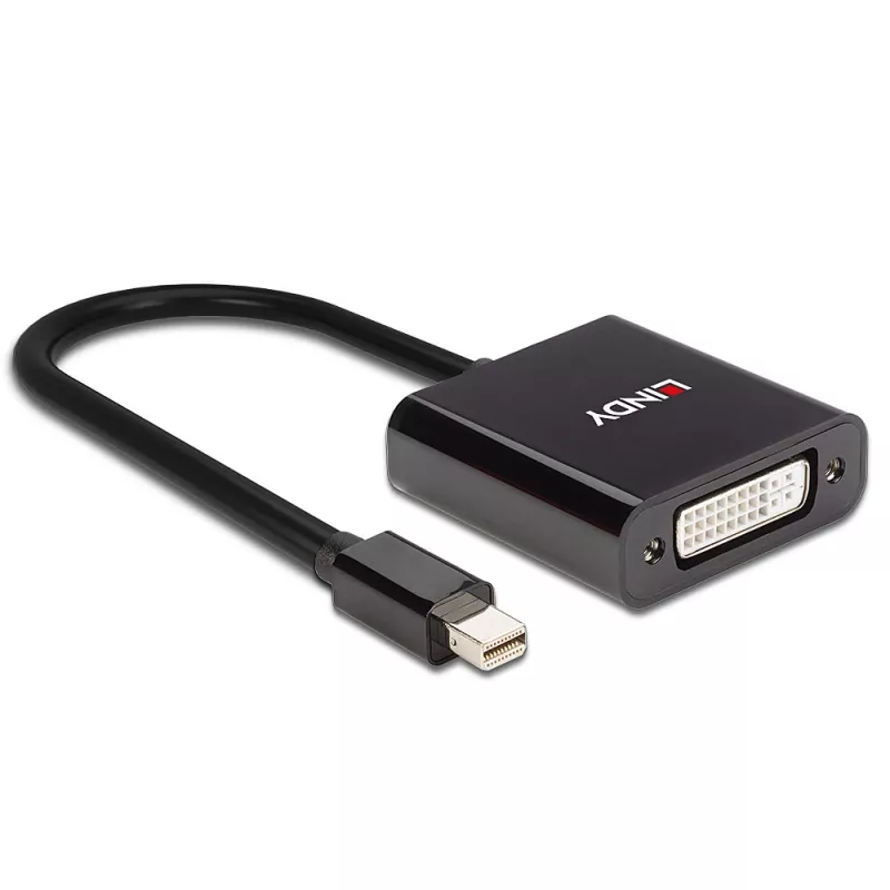 Lindy 41736 ενεργός μετατροπέας Mini DisplayPort σε DVI-D, μαύρος