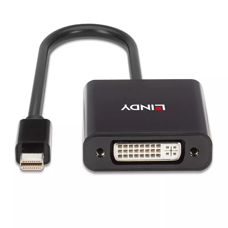 Lindy 41736 ενεργός μετατροπέας Mini DisplayPort σε DVI-D, μαύρος