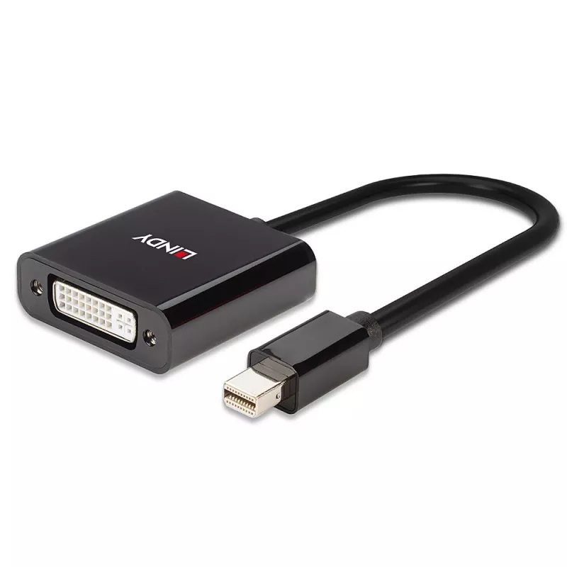 Lindy 41736 ενεργός μετατροπέας Mini DisplayPort σε DVI-D, μαύρος