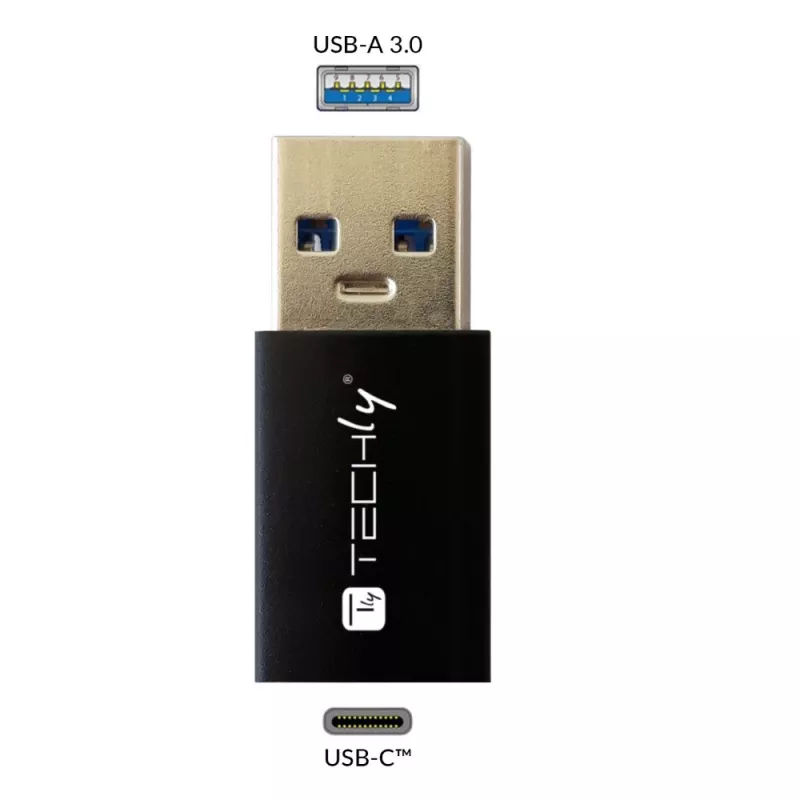 Αντάπτορας USB Techly IADAP USB3-AFT USB A σε USB C μαύρο