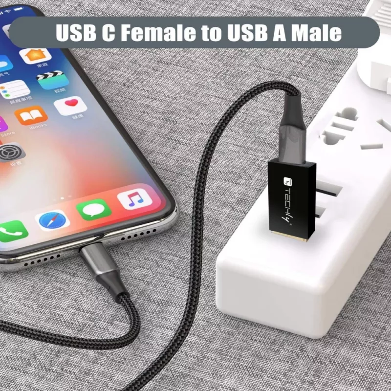 Αντάπτορας USB Techly IADAP USB3-AFT USB A σε USB C μαύρο