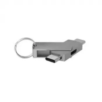 Καλώδιο προσαρμογέα Terratec 272986 USB Type-C USB Type-C Micro-USB Ασημί