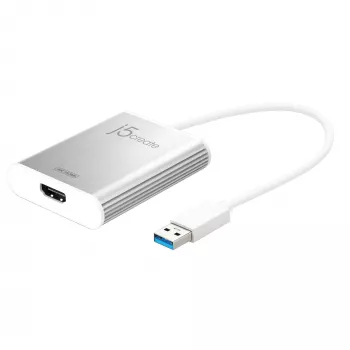 j5create JUA354 USB 3.0 σε 4K HDMI Προσαρμογέας οθόνης Ασημί