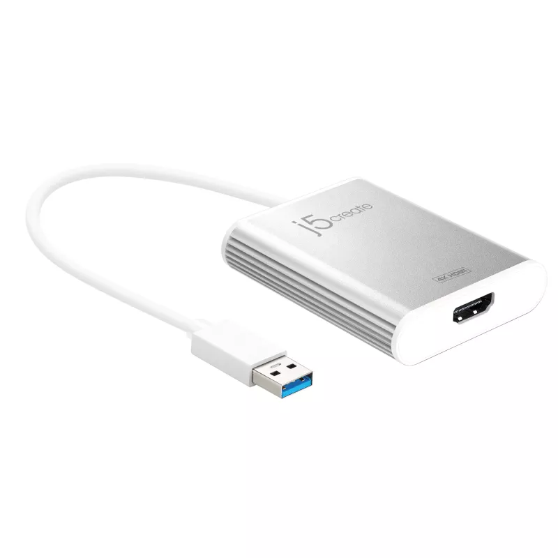 j5create JUA354 USB 3.0 σε 4K HDMI Προσαρμογέας οθόνης Ασημί