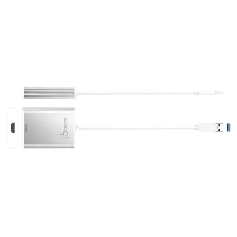 j5create JUA354 USB 3.0 σε 4K HDMI Προσαρμογέας οθόνης Ασημί