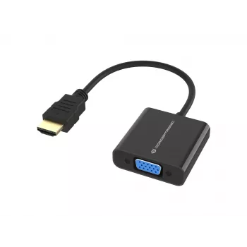 Conceptronic ABBY20B Προσαρμογέας HDMI σε VGA, 0,25 m, HDMI Type A (Standard), VGA (D-Sub), Αρσενικό, Θηλυκό, Ίσιο