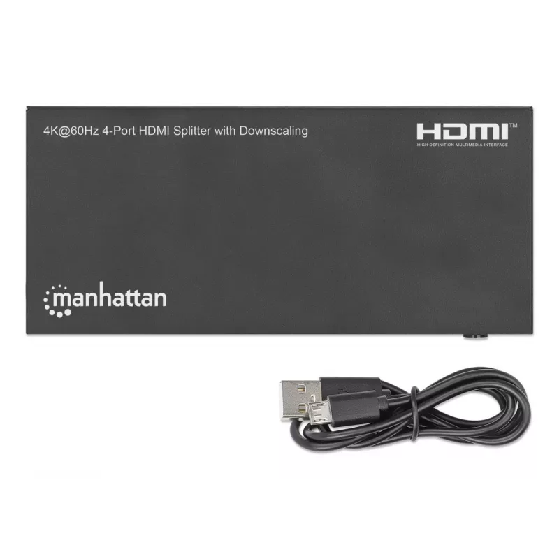 Διαχωριστής HDMI Manhattan 4-Port 4K@60Hz Downscaling