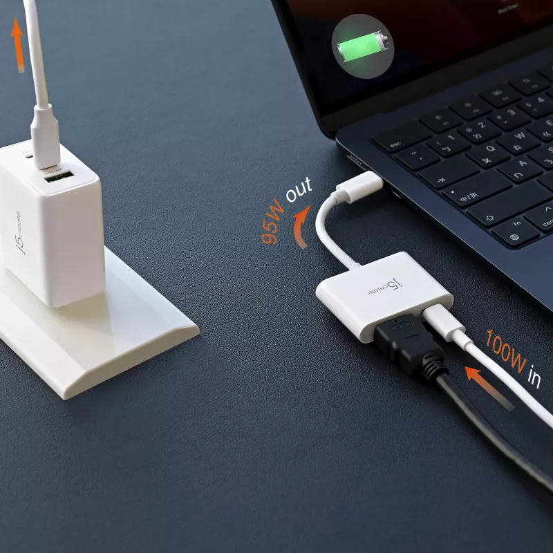 j5create JCA152 USB-C® σε 4K HDMI™ Προσαρμογέας με Power Delivery, Μαύρο