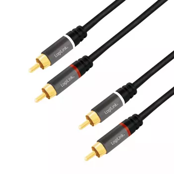 Καλώδιο ήχου LogiLink CA1201 0,5 m 2 x RCA μαύρο
