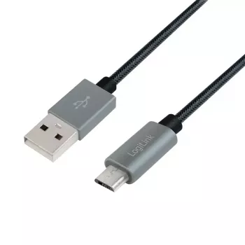 Καλώδιο USB LogiLink CU0132 1m USB A Micro-USB A γκρι