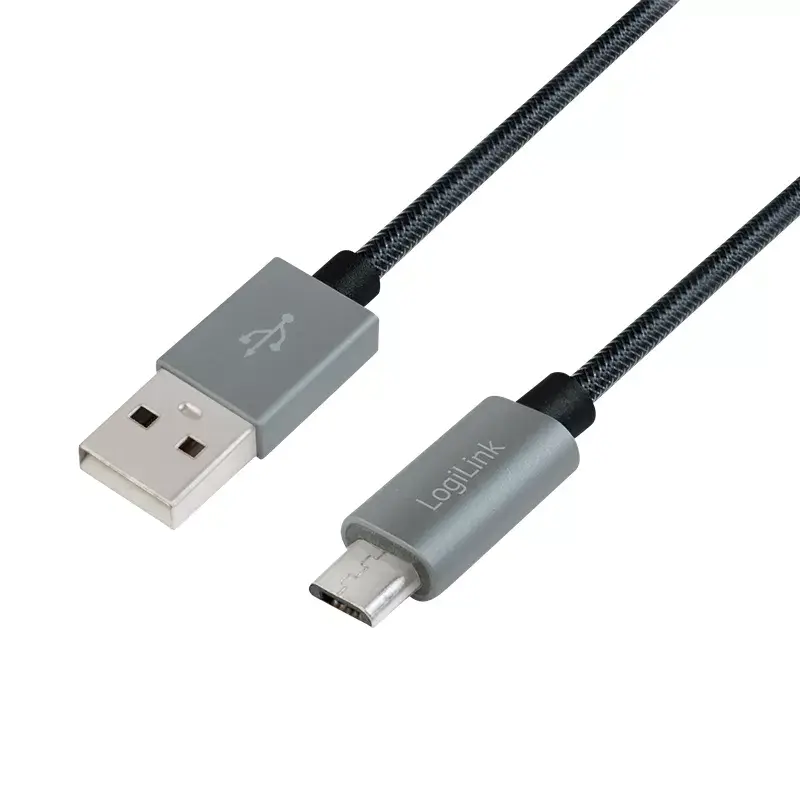 Καλώδιο USB LogiLink CU0132 1m USB A Micro-USB A γκρι