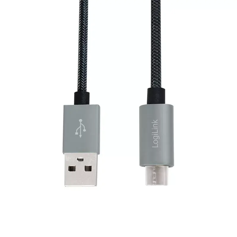 Καλώδιο USB LogiLink CU0132 1m USB A Micro-USB A γκρι