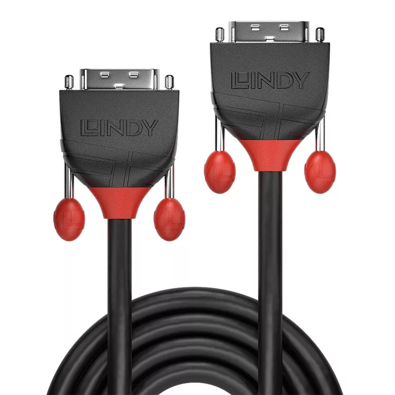 Καλώδιο Lindy 3m DVI-D Dual Link, μαύρη σειρά