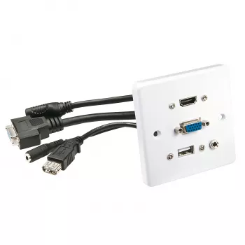 Πλάκα τοίχου Lindy Multi AV 60220 HDMI VGA USB A 3,5 mm