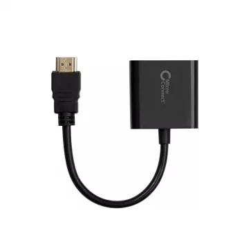 Microconnect HDMVGA1B Προσαρμογέας καλωδίου βίντεο 0,15 m HDMI Type-A (Standard) VGA (D-Sub) μαύρο