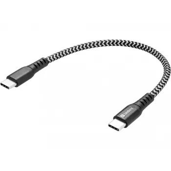 Καλώδιο USB-C Sandberg Survivor 0,2 m 100 W μαύρο λευκό