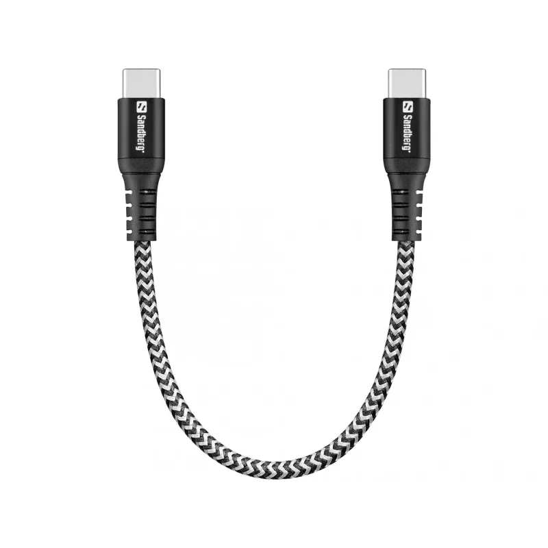 Καλώδιο USB-C Sandberg Survivor 0,2 m 100 W μαύρο λευκό