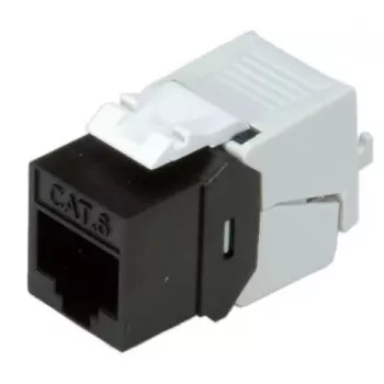 Υποδοχή Keystone ROLINE Cat.6/Κλάση E λεπτή RJ-45 αθωράκιστη μαύρο