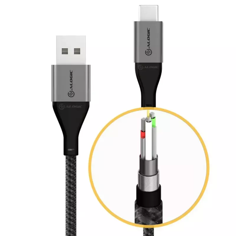 Καλώδιο USB ALOGIC ULCA2030-SGR 0,3 m USB 2.0 γκρι