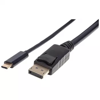 Καλώδιο Manhattan USB-C σε DisplayPort, 4K@60Hz, 2m, αρσενικό σε αρσενικό, μαύρο, μη αμφίδρομο, τρία χρόνια εγγύηση, συγκρίσιμο με CDP2DP2MBD