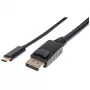 Καλώδιο Manhattan USB-C σε DisplayPort, 4K@60Hz, 2m, αρσενικό σε αρσενικό, μαύρο, μη αμφίδρομο, τρία χρόνια εγγύηση, συγκρίσιμο με CDP2DP2MBD