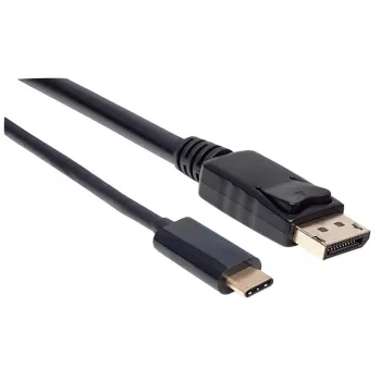 Καλώδιο Manhattan USB-C σε DisplayPort, 4K@60Hz, 2m, αρσενικό σε αρσενικό, μαύρο, μη αμφίδρομο, τρία χρόνια εγγύηση, συγκρίσιμο με CDP2DP2MBD