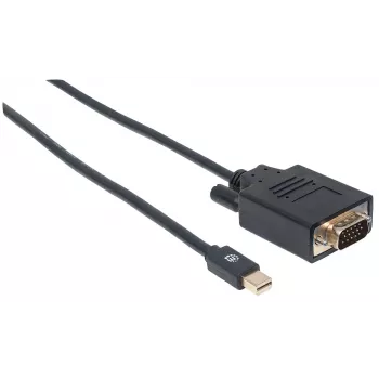 Καλώδιο Manhattan Mini DisplayPort 1.2a σε VGA, 1080@60Hz, ενεργό, 1,8m, αρσενικό σε αρσενικό, μαύρο, σακούλα