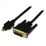 StarTech.com Καλώδιο Micro-HDMI σε DVI 1 m – καλώδιο προσαρμογέα Micro-HDMI σε DVI – καλώδιο μετατροπέα βίντεο από συσκευή Micro-HDMI Type-D σε οθόνη/οθόνη/προβολέα DVI-D Single Link – ανθεκτικό