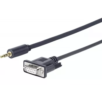 Vivolink PROMJDSUB9-25 Σειριακό καλώδιο Μαύρο 25 m 3,5 mm D-Sub (DB-9)