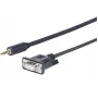 Vivolink PROMJDSUB9-25 Σειριακό καλώδιο Μαύρο 25 m 3,5 mm D-Sub (DB-9)