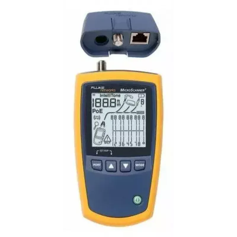 Δοκιμαστής καλωδίων Fluke MicroScanner² Μπλε Κίτρινο