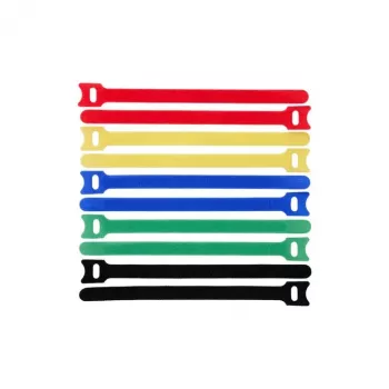 Lanview LVT-CABLESTRAPS1512-10MULTI δεματικά καλωδίων με velcro πολυπροπυλένιο (PP) πολύχρωμα 10 τεμ.