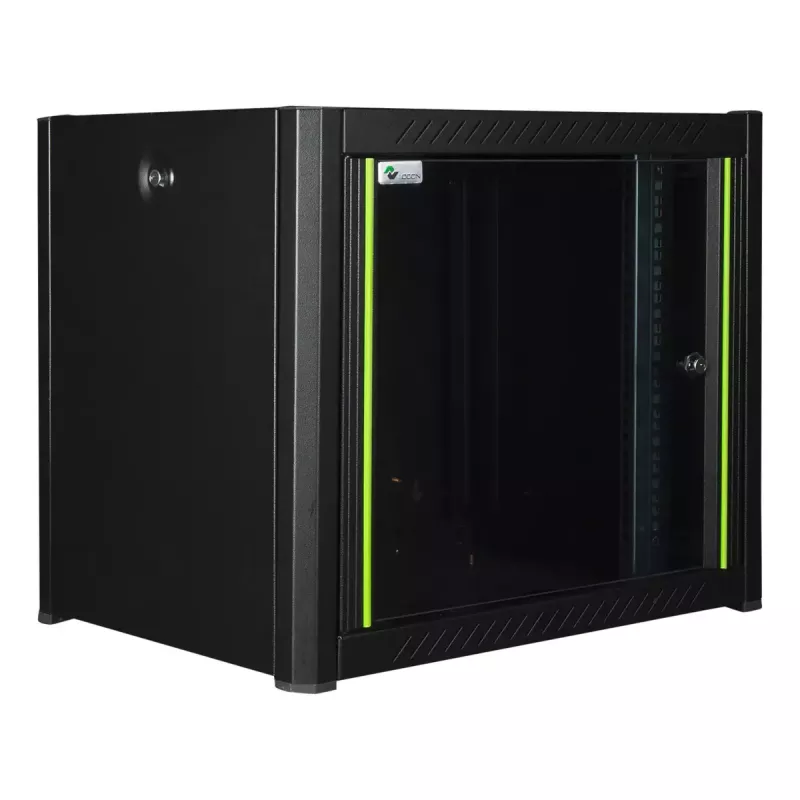 Rack τοίχου LOGON RWP09U56BL 9U μαύρο κλειδαριά