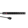 Πολύπριζο rack Lanview 19 ιντσών 1U 10A, 8x Schuko (LVR-2MSCH-SCH-C13-8)