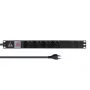 Πολύπριζο rack Lanview 19 ιντσών 1U 10A, 8x ελβετικού τύπου T13 (LVR-2MCH-SW-CH8)