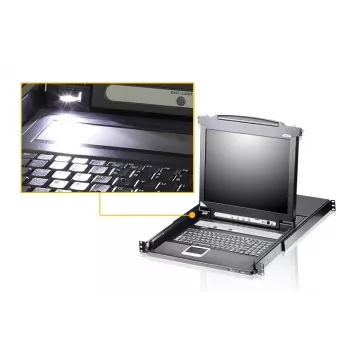 Κονσόλα rack ATEN CL5708M 43,2 cm (17 ίντσες) μαύρο 1U