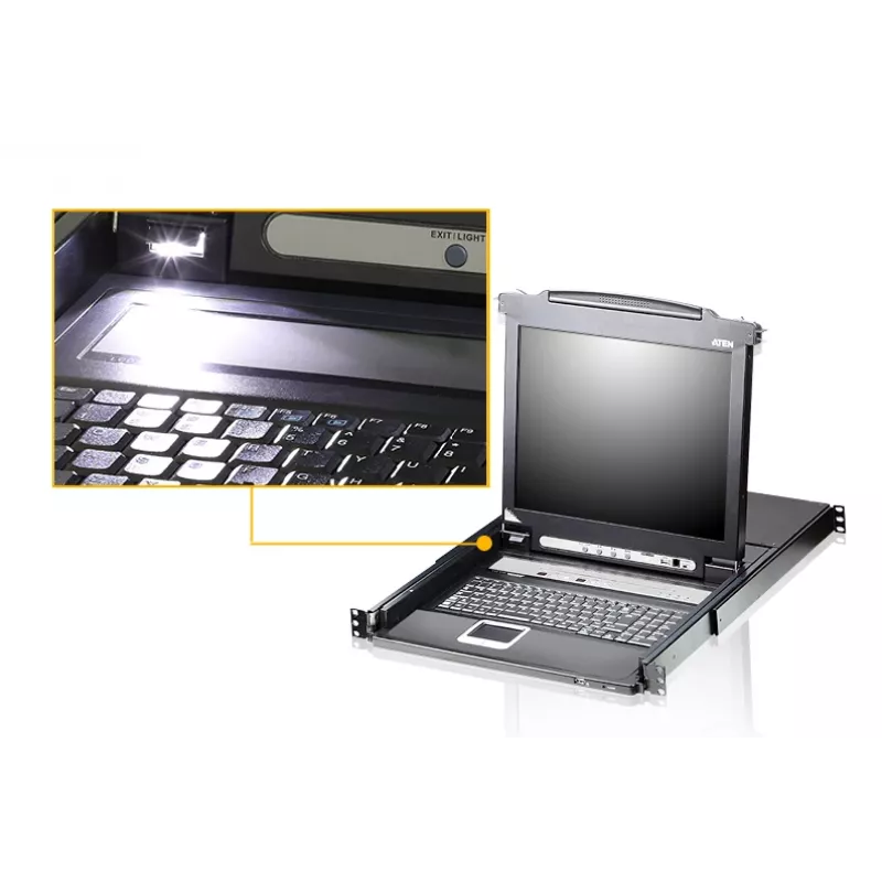 Κονσόλα rack ATEN CL5708M 43,2 cm (17 ίντσες) μαύρο 1U