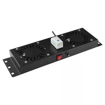 Αξεσουάρ rack Lanview RAF115BL-UK 1U 2 ανεμιστήρες μαύρο