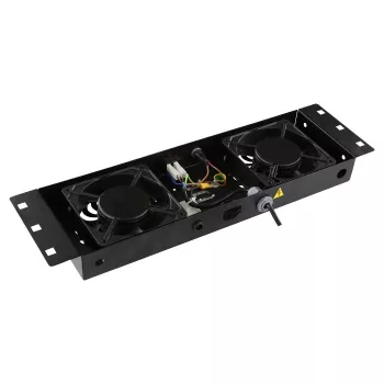 Αξεσουάρ rack Lanview RAF115BL-UK 1U 2 ανεμιστήρες μαύρο