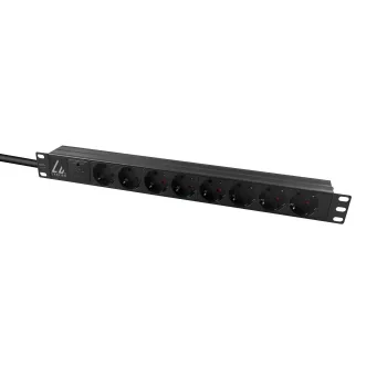Μονάδα διανομής ισχύος (PDU) Lanview LVR-3MSCH-SPD-SCH8 8 έξοδοι AC 1U μαύρο