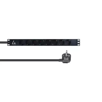 Μονάδα διανομής ισχύος (PDU) Lanview LVR-3MSCH-LIC-SCH8 8 έξοδοι AC 1U μαύρο