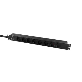 Μονάδα διανομής ισχύος (PDU) Lanview LVR-3MSCH-LIC-SCH8 8 έξοδοι AC 1U μαύρο
