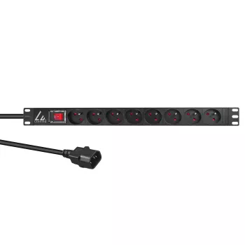 Μονάδα διανομής ισχύος (PDU) Lanview LVR-2MSCH-SW-C13-8 8 έξοδοι AC 1U μαύρο