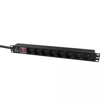 Μονάδα διανομής ισχύος (PDU) Lanview LVR-2MSCH-SW-C13-8 8 έξοδοι AC 1U μαύρο