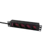 Πολύπριζο Lanview LVR-2MIT-SW-IT4 1U μαύρο καλώδιο 2m