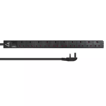 Μονάδα διανομής ισχύος (PDU) Lanview LVR-3MUK-SPD-UK10 8 υποδοχές εξόδου AC 1,4HE μαύρο