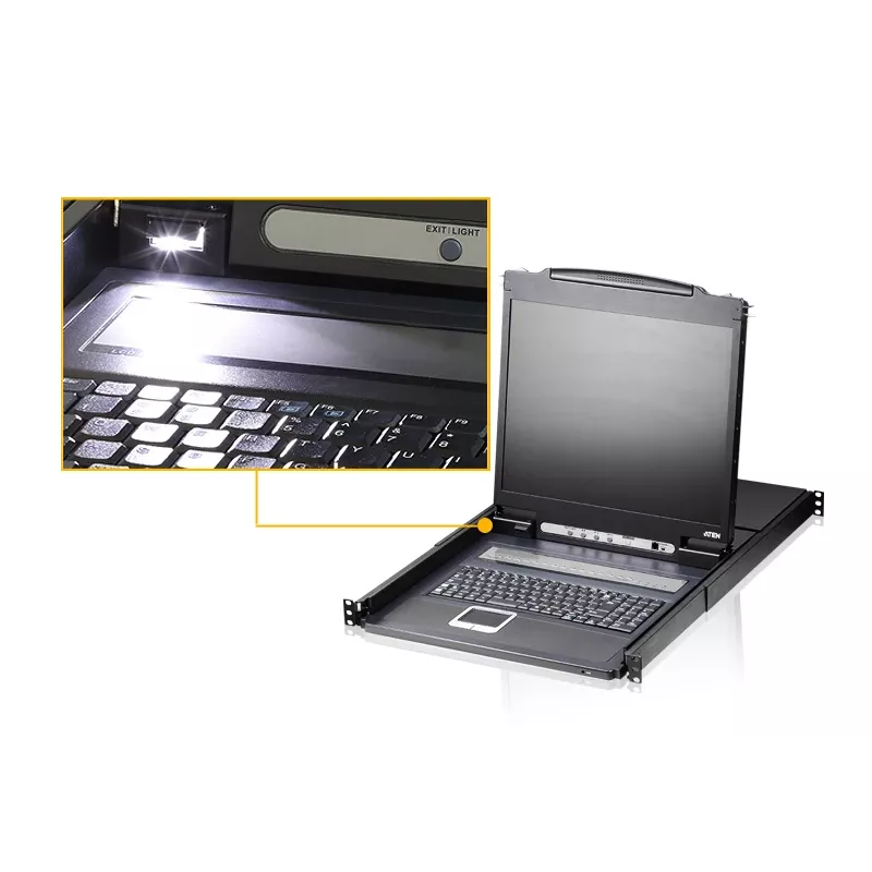 KVM Switch ATEN CL1308N τοποθέτηση σε rack μαύρο PS/2 USB VGA