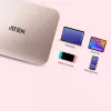 USB-C σε USB 2.0 Interface-Hub ATEN UH3235 — είσοδος Type-C, πολλαπλές θύρες USB-A, ασημί